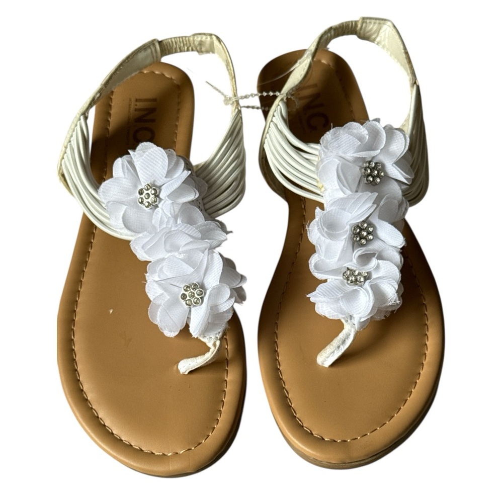 I.N.C. INTERNATIONAL CONCEPTS Big Girls Kiara Sandal White Size 4 - Picture 2 of 6
